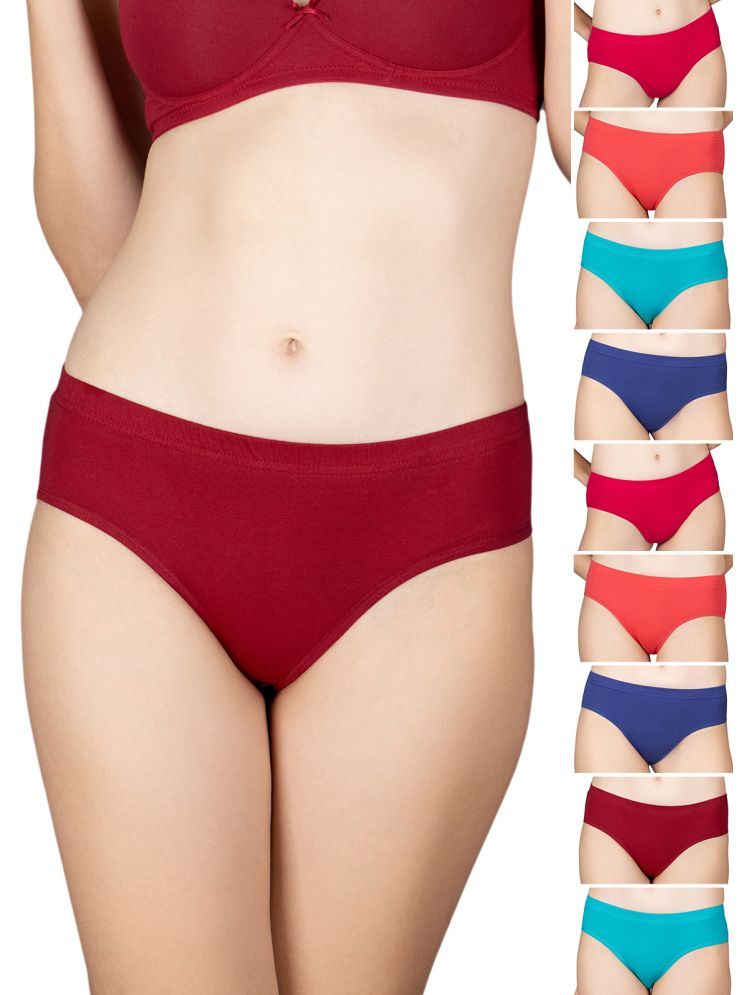     			Lux Cozi Pack of 10 Cotton Bikini For Women ( Multi Color )