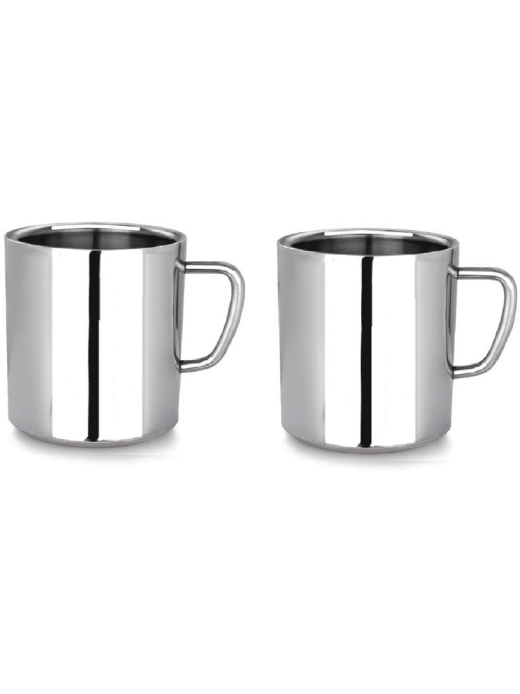     			REVV UP Coffee Cup Solid Steel Coffee Cup 280 ml ( Pack of 2 )