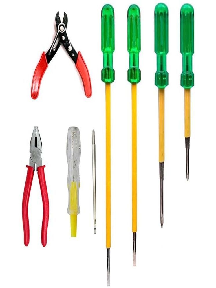     			Tools For Home | Screwdriver Set | Screwdriver Set Tools Kit | Hand Tool Set With Lineman Plier, 5 Piece Screwdriver Set & Claw Hammer | Electrical Tools