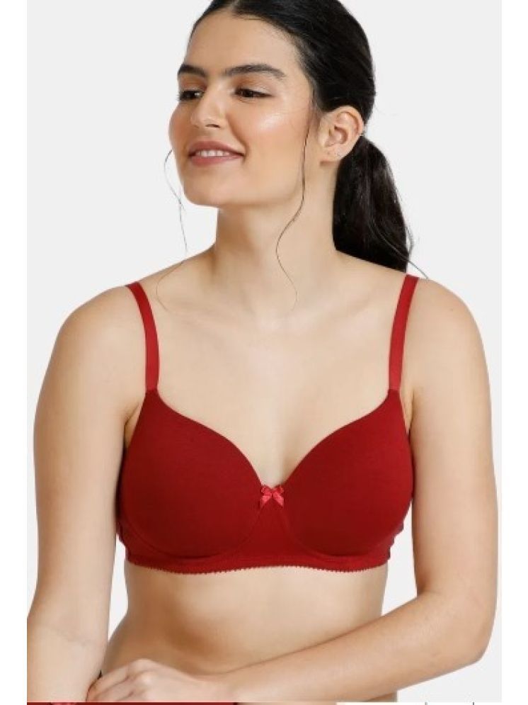     			arieswolf Pack of 1 Lycra Lightly Padded Bralette Bra For Women ( Red )