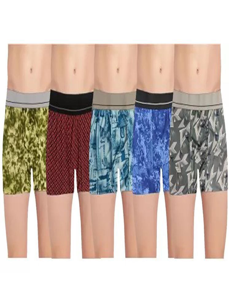     			Cavenders Pack of 5 Nylon Trunks For Men's ( Multicolor )