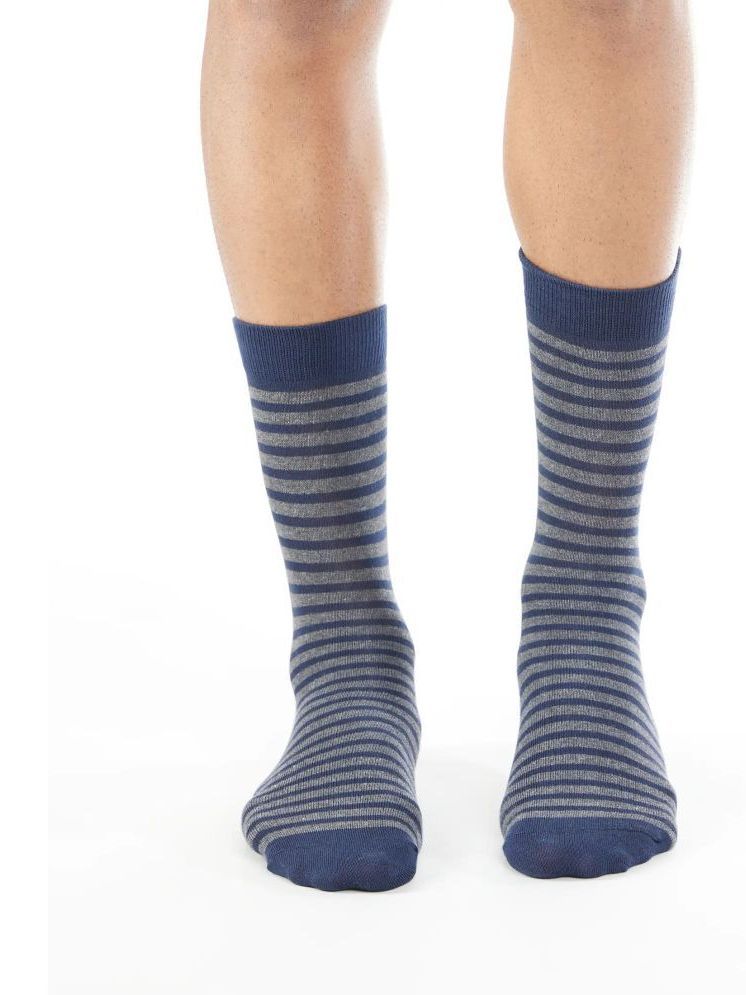     			Jockey Pack of 1 Men's Cotton Blend Mid Length Socks ( Navy Blue )