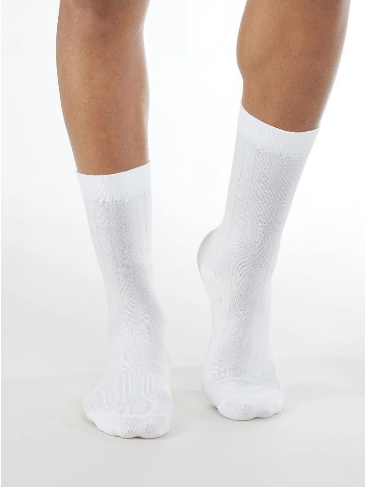     			Jockey Pack of 1 Men's Cotton Blend Mid Length Socks ( White )