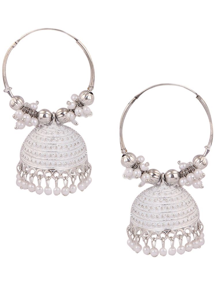     			Keviv White Bali Earrings ( Pack of 1 )