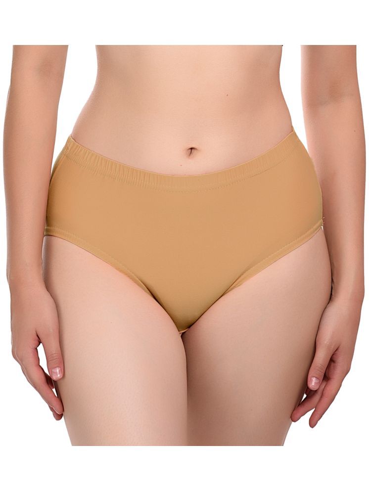     			Madam Pack of 1 Cotton Lycra Hipster For Women ( Tan )