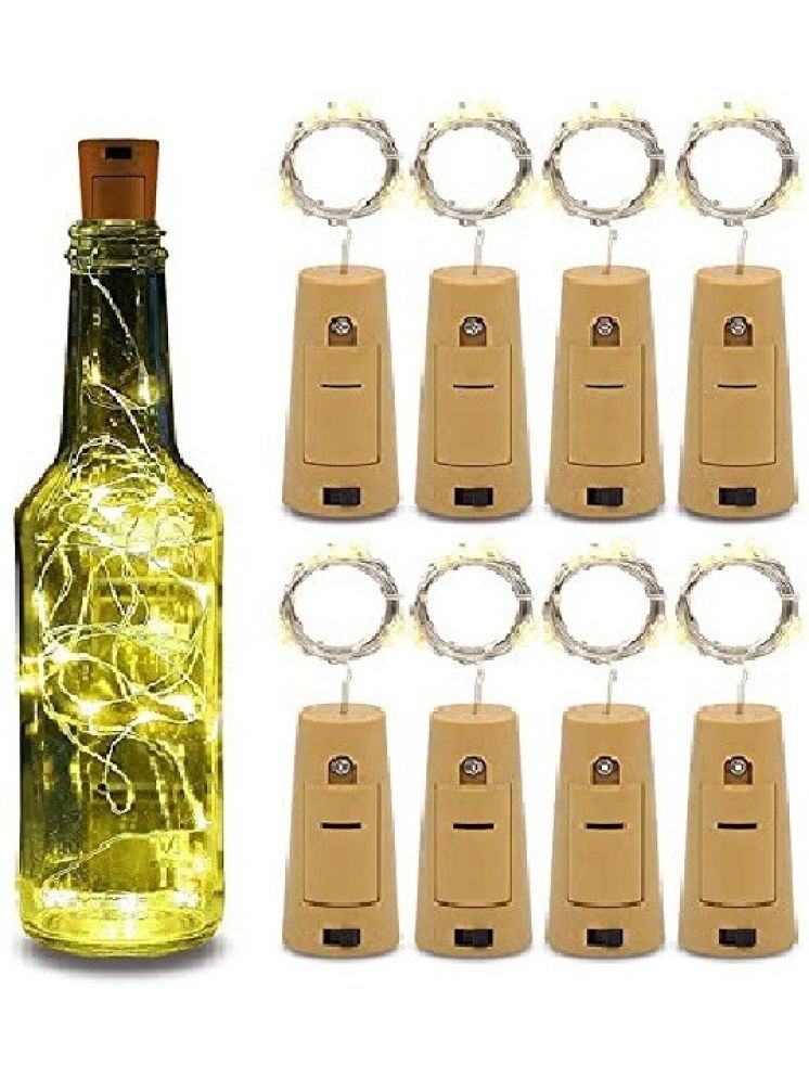     			ZESTRUM Gold 3M Cork light ( Pack of 8 )