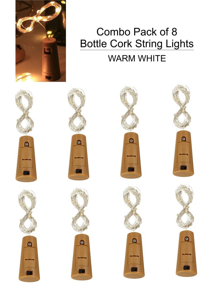     			ZESTRUM Yellow 3M Cork light ( Pack of 8 )