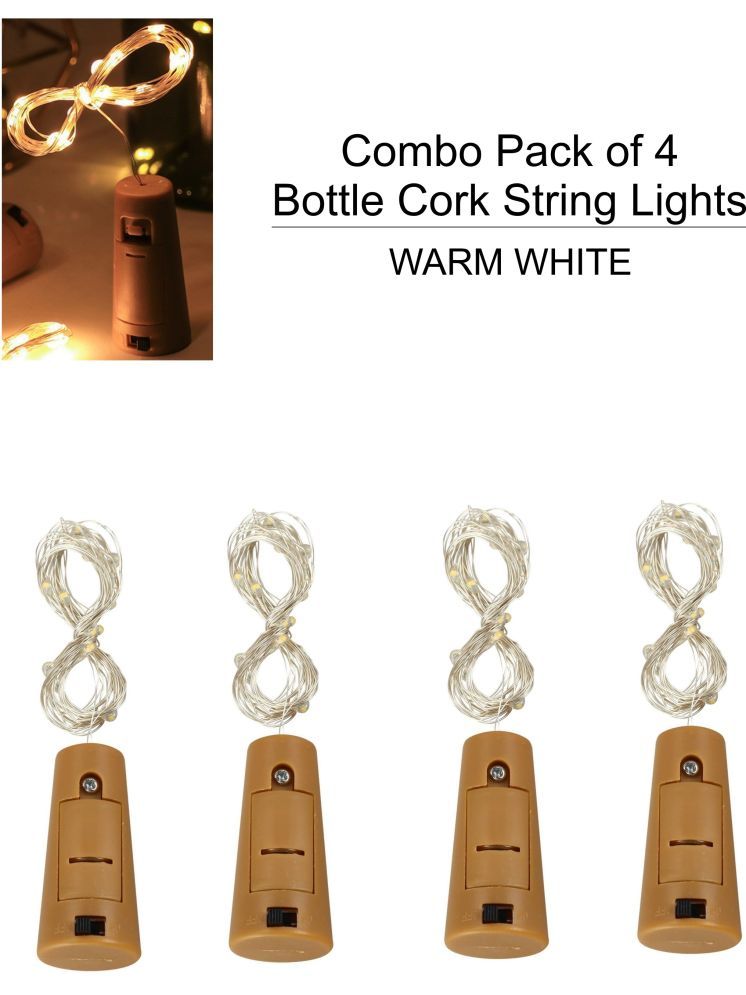     			ZESTRUM Yellow 3M Cork light ( Pack of 4 )