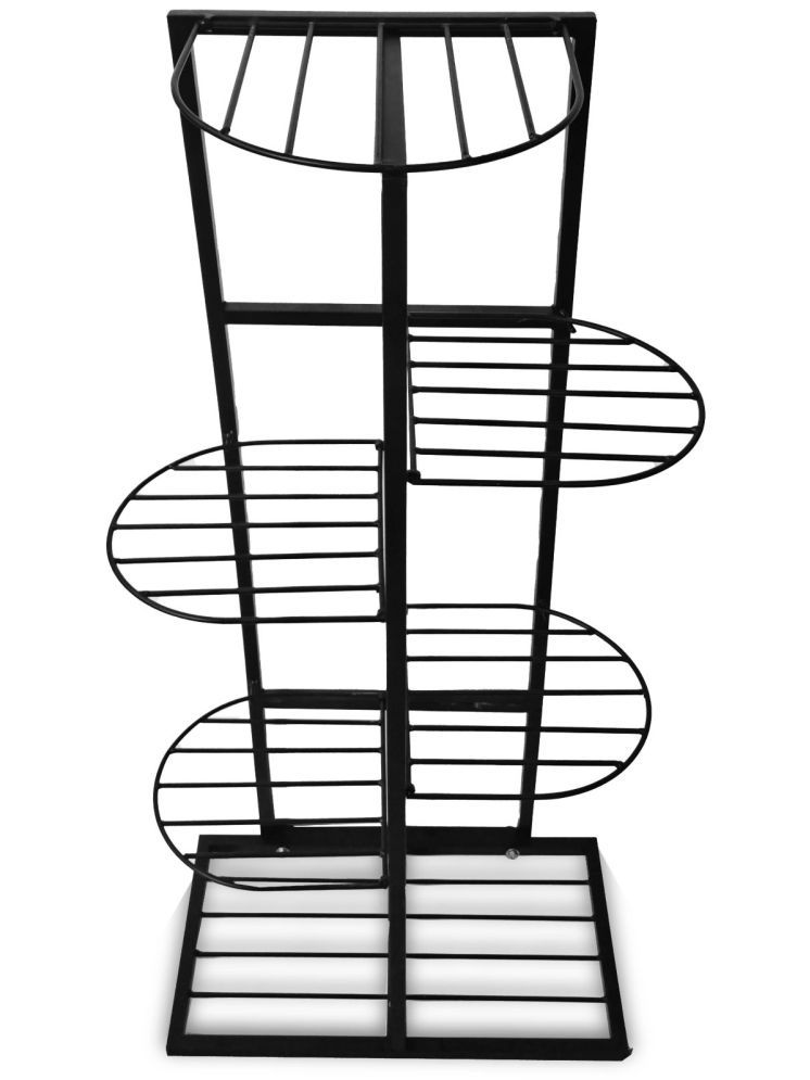     			10Club Black Metal Planter Stand ( Pack of 1 )