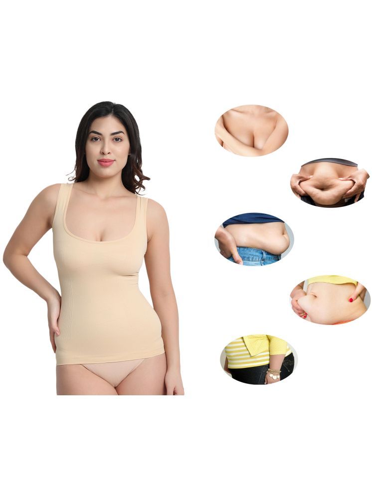     			3Mads Pack of 1 Cotton Women's BodySuite ( Beige )