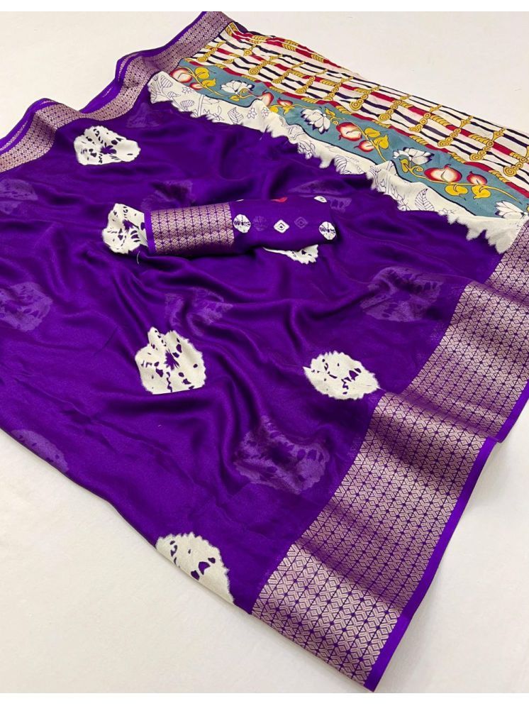     			Arkia Pack of 1 Georgette Embellished Saree With Blouse Piece ( Purple )