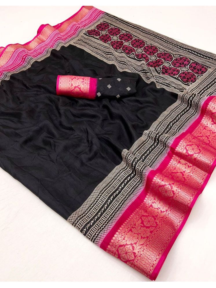     			Arkia Pack of 1 Georgette Embellished Saree With Blouse Piece ( Black )