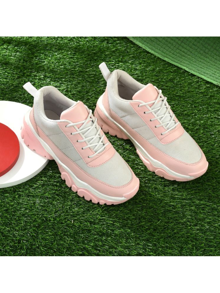     			Aroom Pink Women's Sneakers