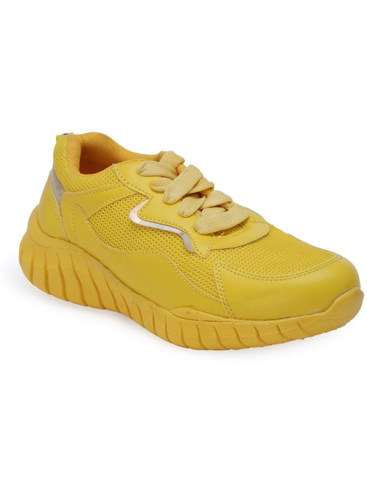     			Aroom Yellow Women's Sneakers