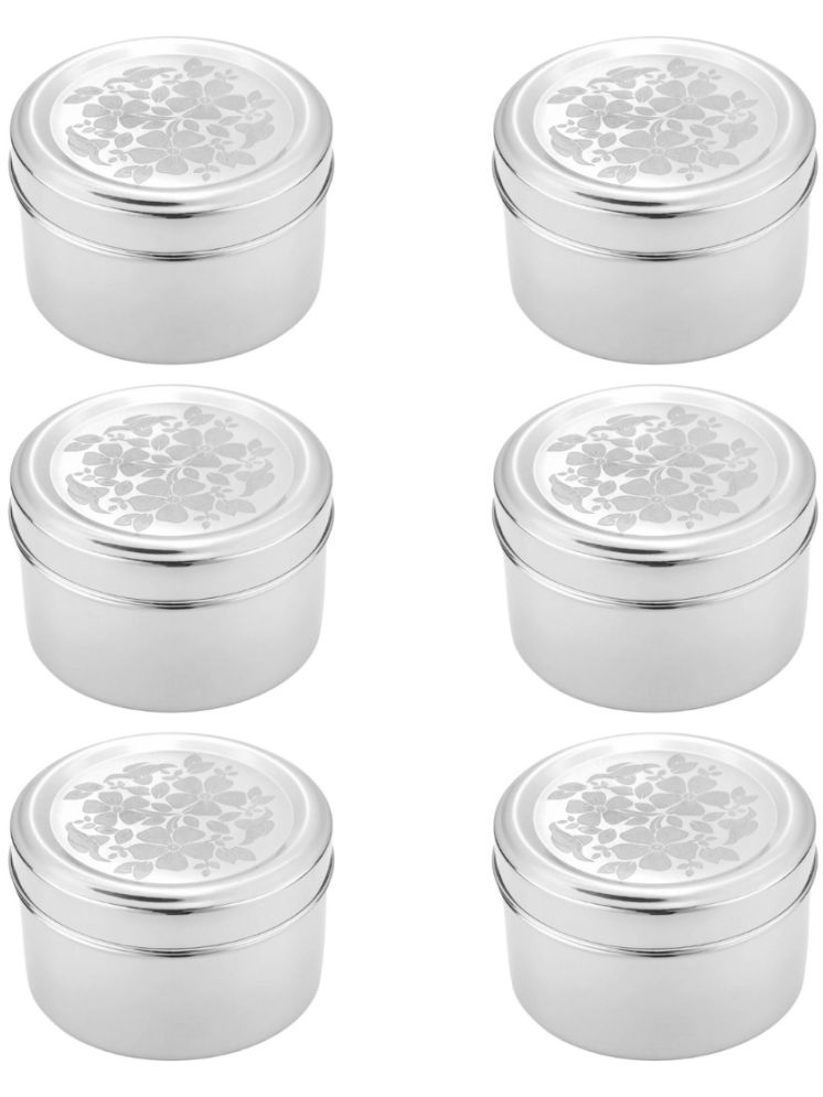     			Cutlux Containers Steel Silver Utility Container ( Set of 6 )