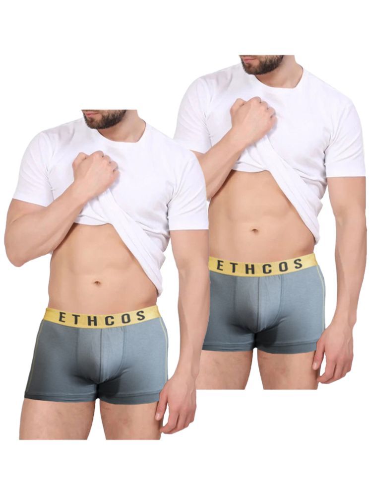     			ETHCOS Pack of 2 Modal Trunks For Men's ( Grey )