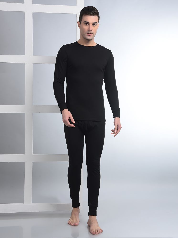     			Force NXT Pack of 1 Cotton Blend Thermal Sets For Men's ( Black )