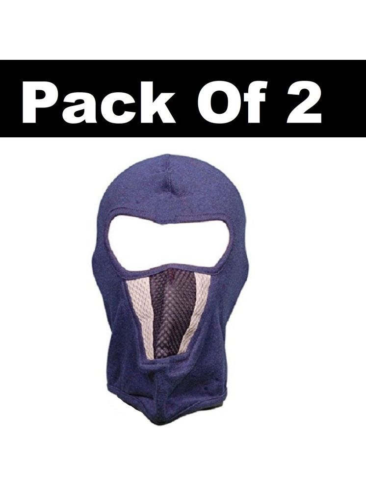     			H-STORE Blue Solid Cotton Face Cover