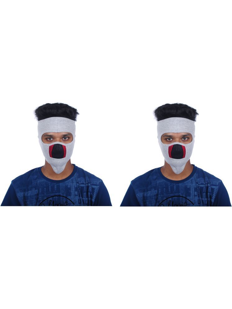     			H-STORE Gray Solid Cotton Face Cover