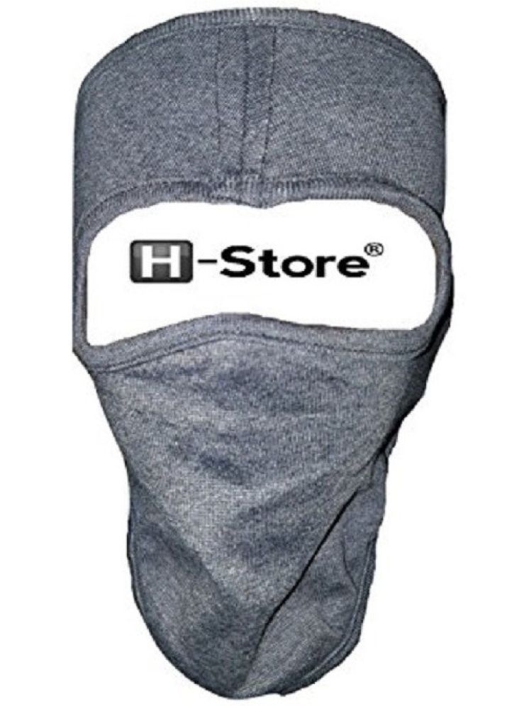     			H-STORE Gray Solid Cotton Face Cover