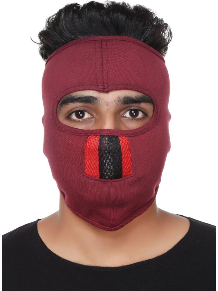     			H-STORE Red Solid Cotton Face Cover