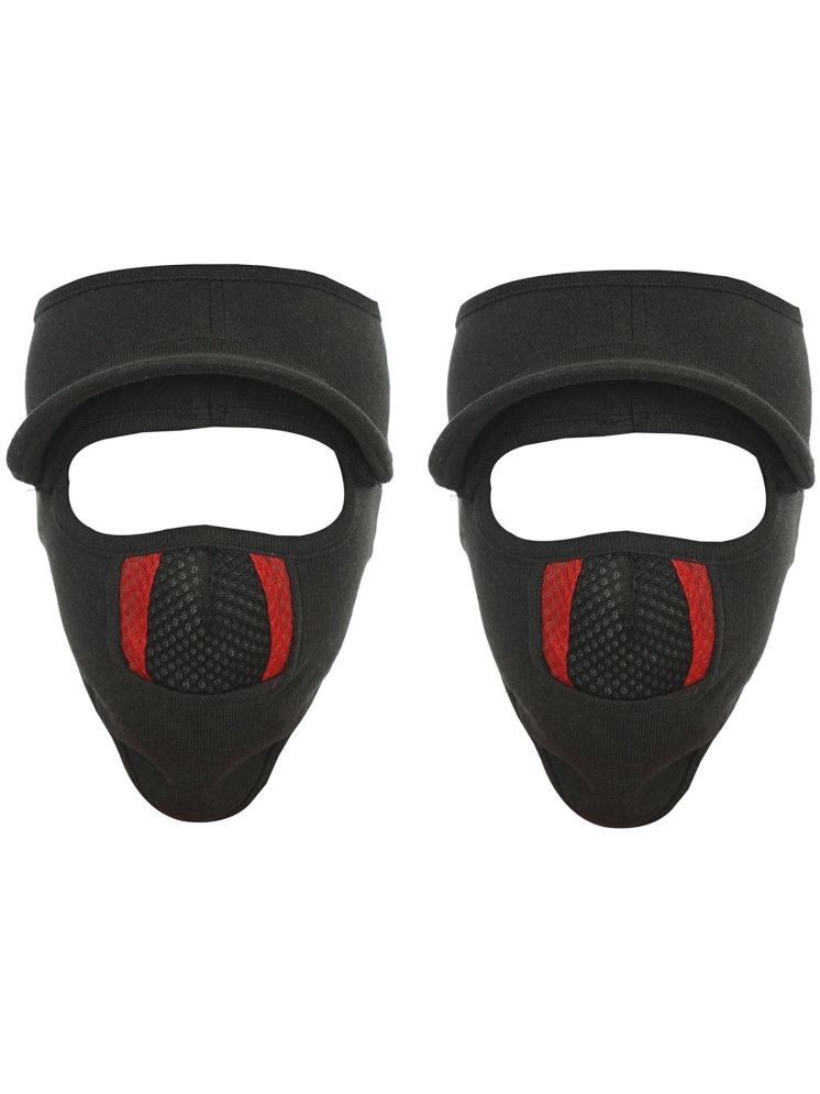     			H-Store Black Bike Face Mask Riding Mask for Men & Women (Pack Of 2)