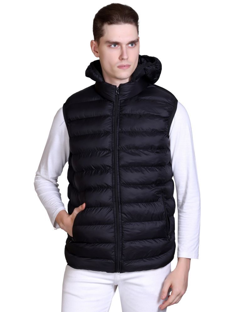     			KAZZ Nylon Men's Quilted & Bomber Jacket - Black ( Pack of 1 )