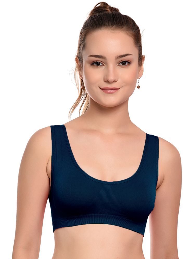     			Madam Pack of 1 Cotton Non Padded Shaping Bra For Women ( Navy Blue )