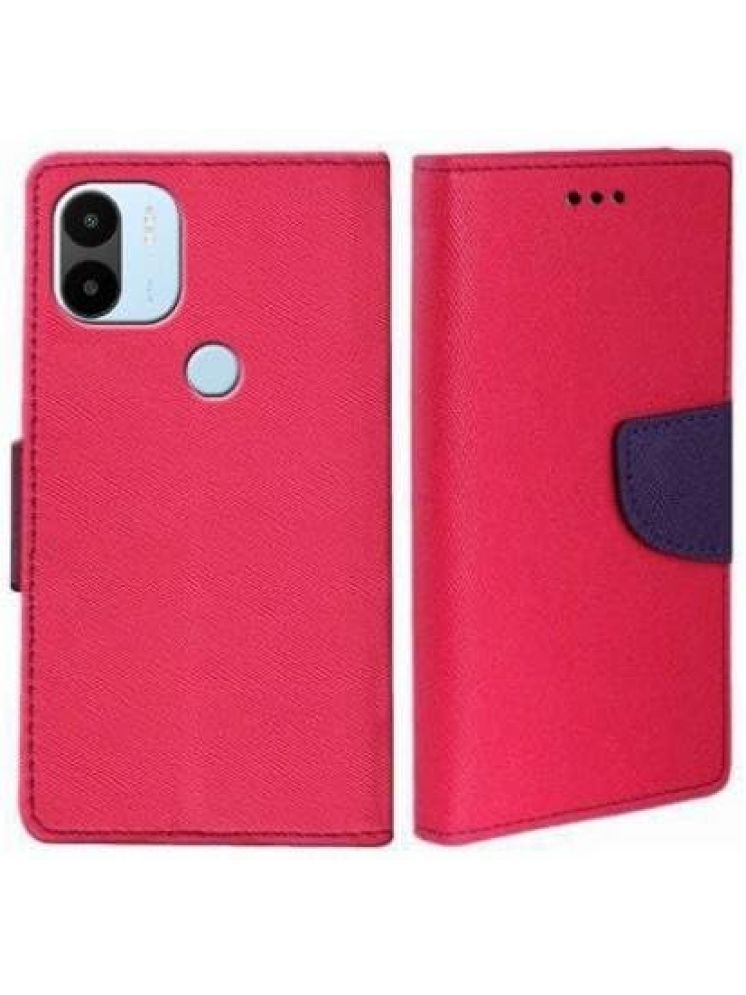     			Masque Pink Flip Cover Artificial Leather Compatible For Redmi A1 Plus ( Pack of 1 )