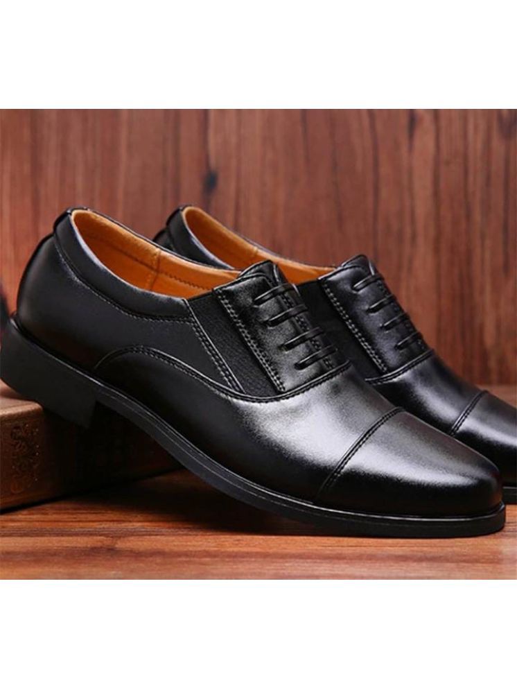     			Metmo Black Men's Oxford Formal Shoes