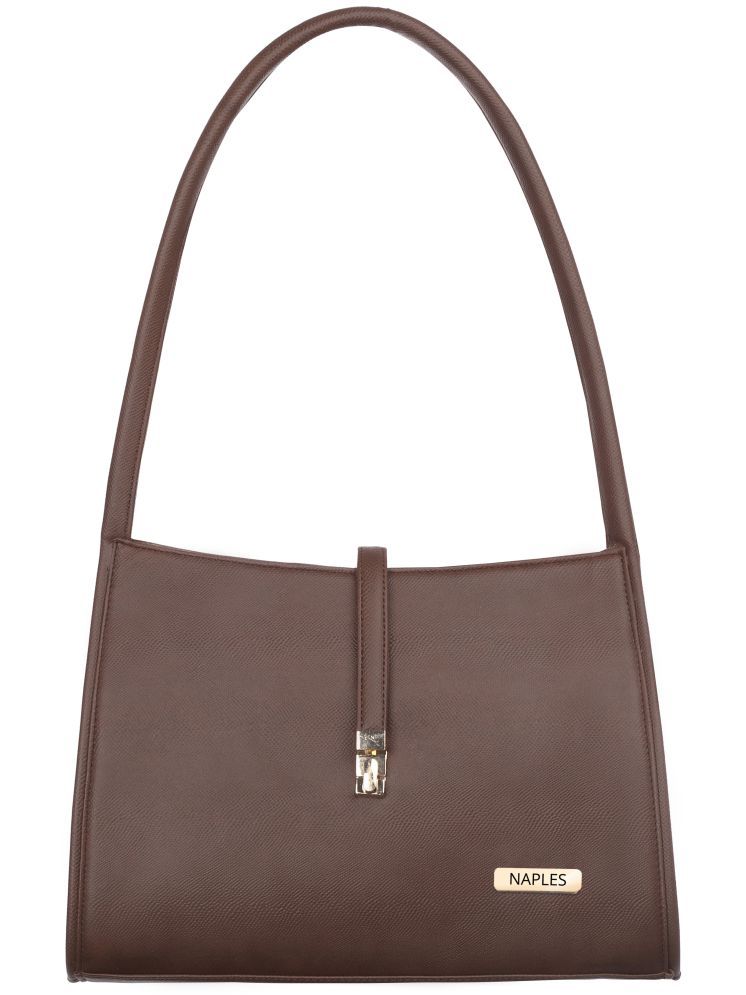     			Naples Shoulder Bag PU Set of 1 ( Brown )