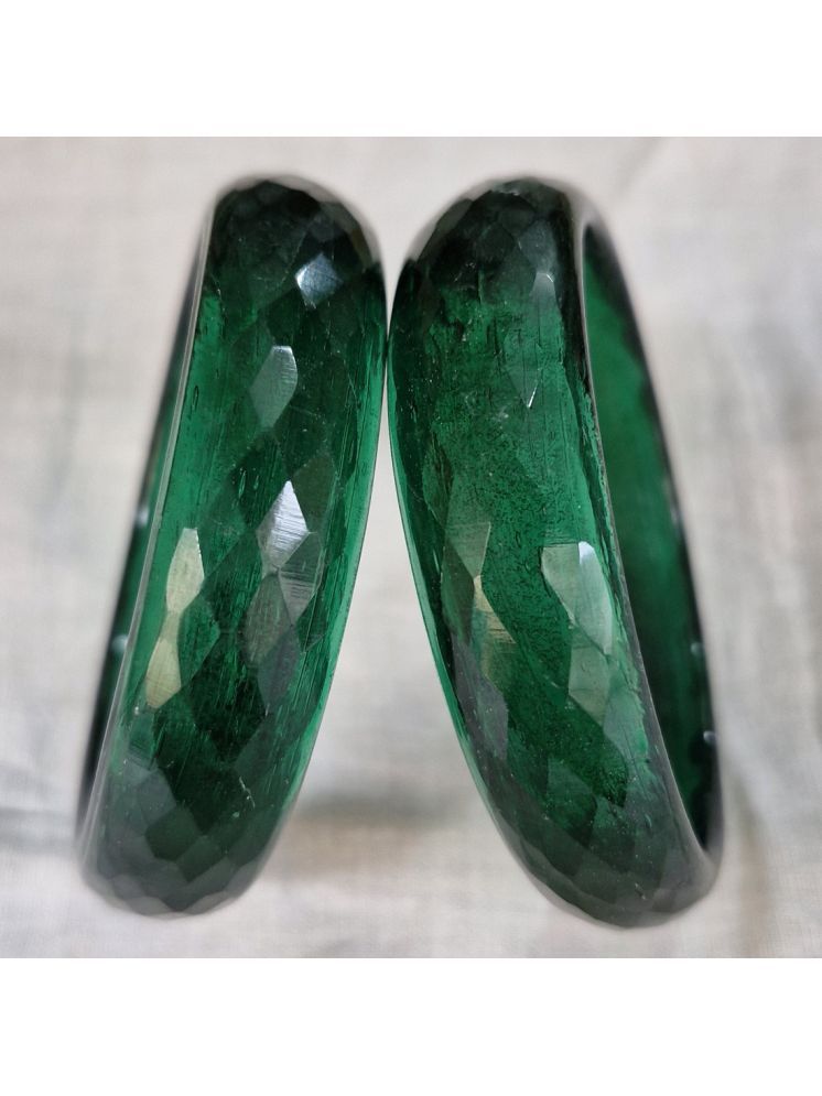     			Omsar Jewelry Green Bangle ( Pack of 2 )