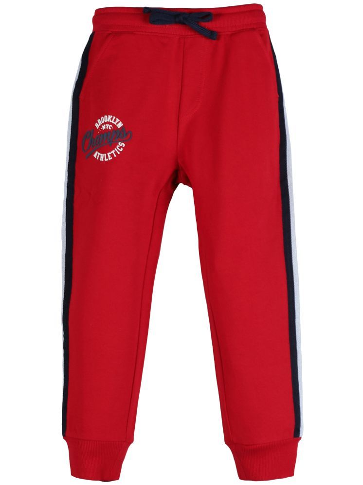     			PLUM TREE Pack of 1 Boys Cotton Trackpant ( Red )