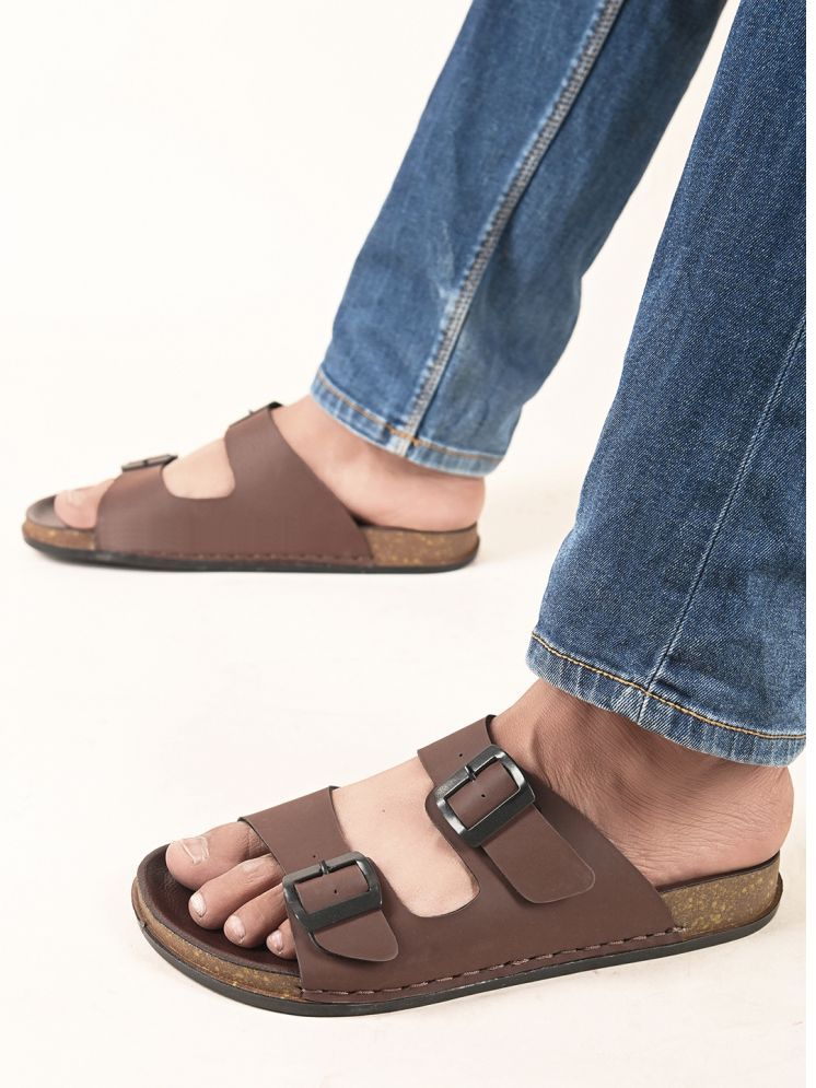     			PRODOCK Brown Men's Slide Flip Flop