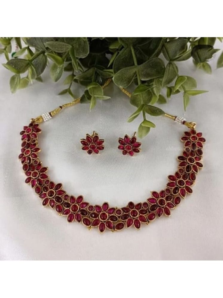     			RIENTA JWL Red Alloy Necklace ( Pack of 1 )