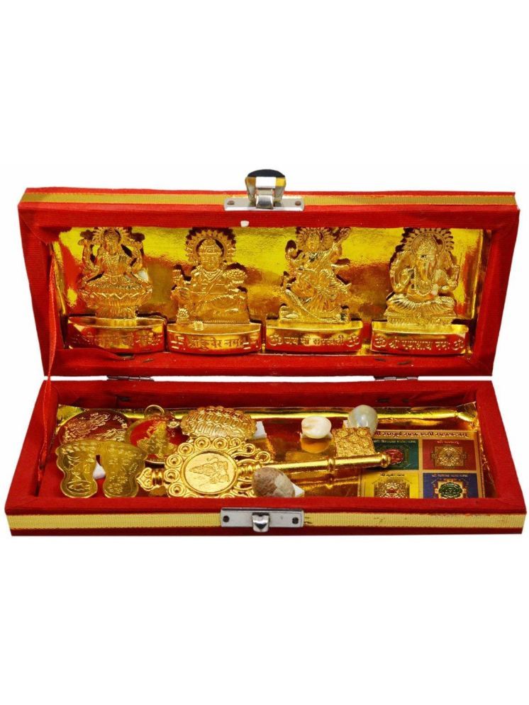     			Shri Astha Vinayak Brass Lakshmi Ganesha Saraswati Idol ( 3 cm )