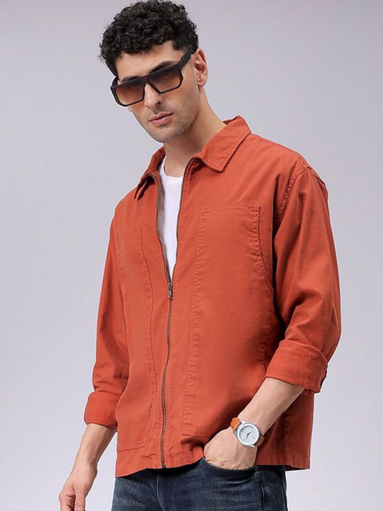     			The Indian Garage Co. Cotton Men's Casual Jacket - Rust ( Pack of 1 )