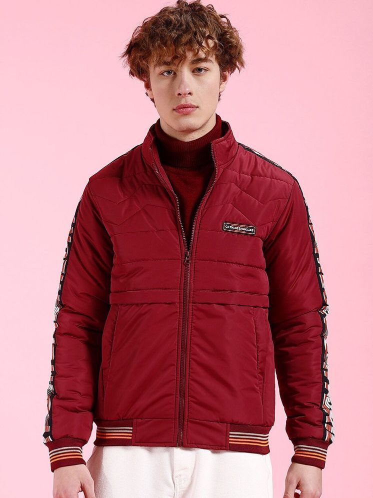     			The Indian Garage Co. Polyester Men's Puffer Jacket - Maroon ( Pack of 1 )