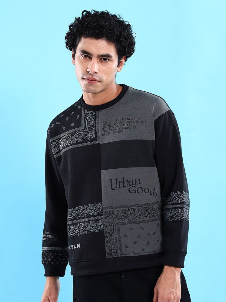     			The Indian Garage Co. Polyester Round Neck Men's Sweatshirt - Black ( Pack of 1 )