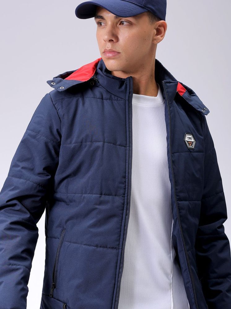     			The Indian Garage Co. Polyester Men's Puffer Jacket - Navy Blue ( Pack of 1 )