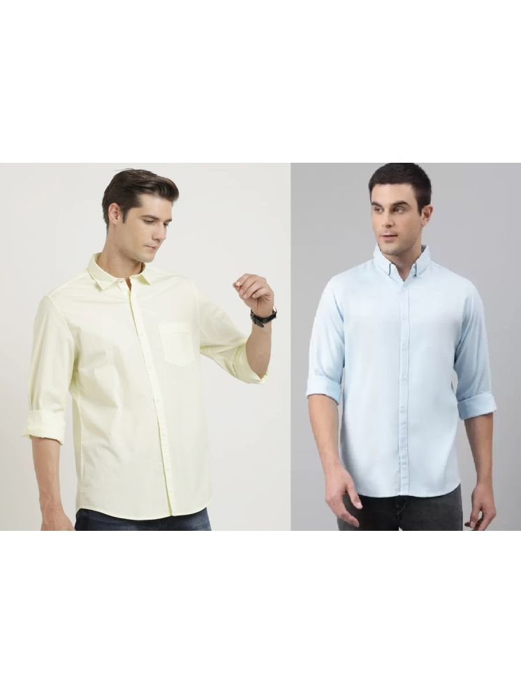     			balino Poly Cotton Regular Fit Solids Full Sleeves Men's Casual Shirt - Multi ( Pack of 2 )