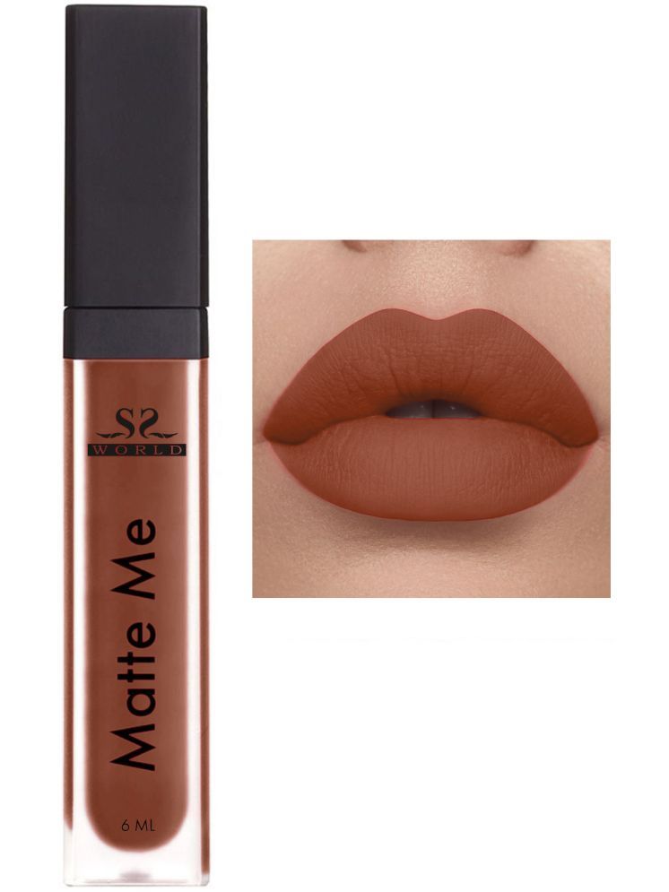     			ssworld Coffee Brown Matte Lipstick 6