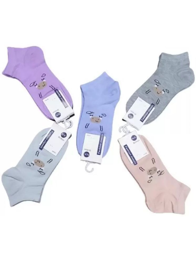     			Cavenders Pack of 5 Unisex Cotton Ankle Length Socks ( Multicolor )