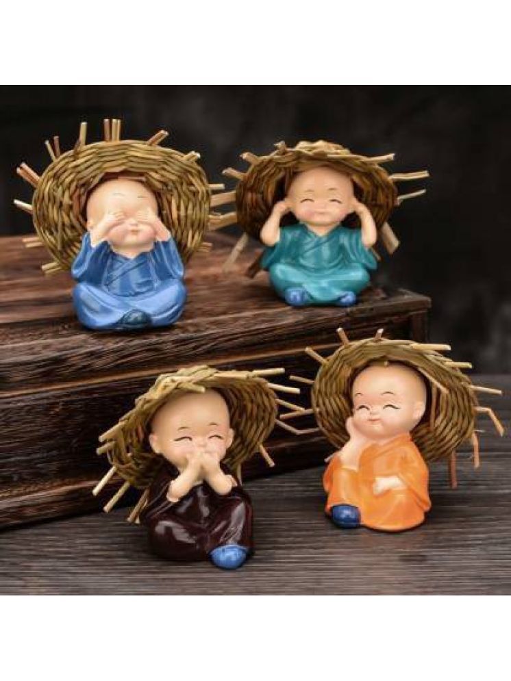     			Fashion Bizz Baby Monk Hat Buddha Figurines - 6 cm, Pack of 4