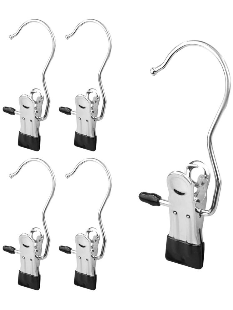     			GEEO Stainless Steel Standard Clothes Hangers ( Pack of 5 )