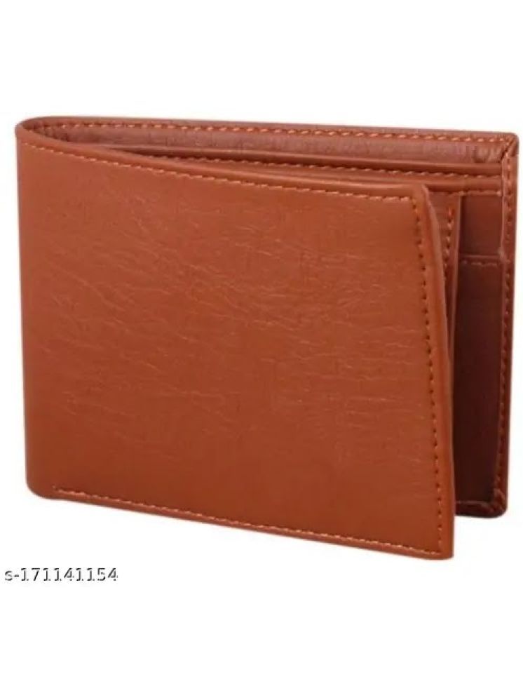     			HABIBI PU Solid Men's Two Fold Wallet With 3 Slots For Card ( Tan , Pack of 1 )