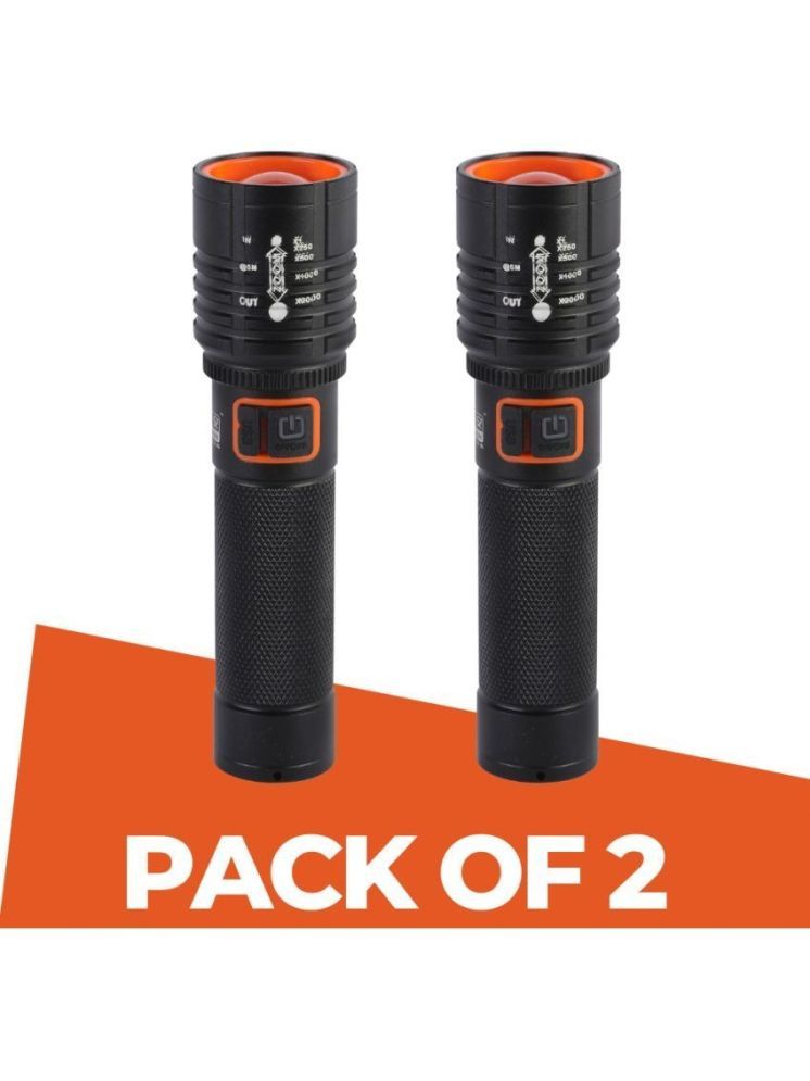     			Kadio - 2W Rechargeable Flashlight Torch ( Pack of 2 )