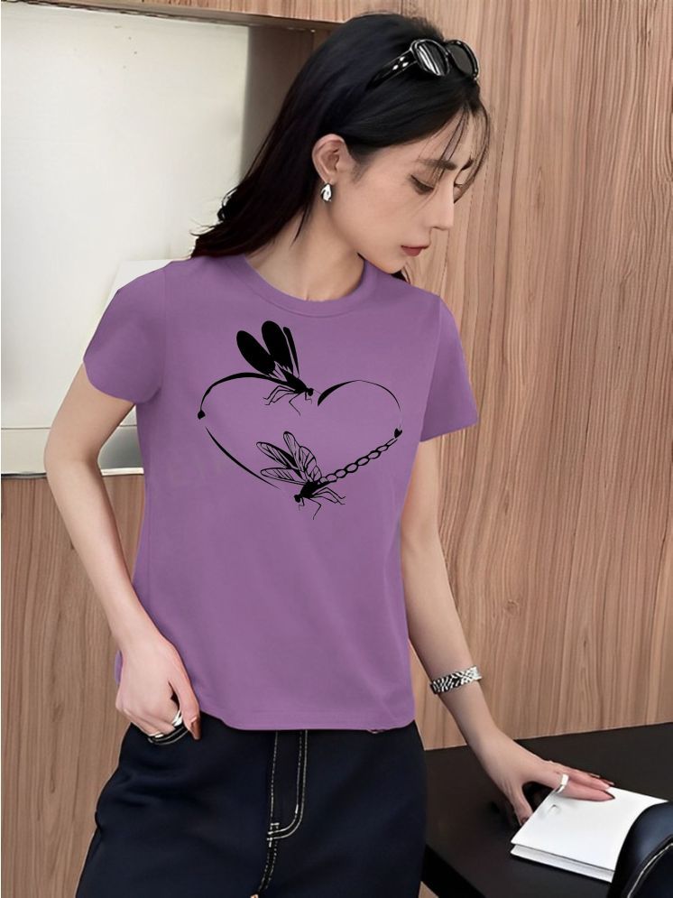     			Kintu Parantu Purple Polyester Tees - Single