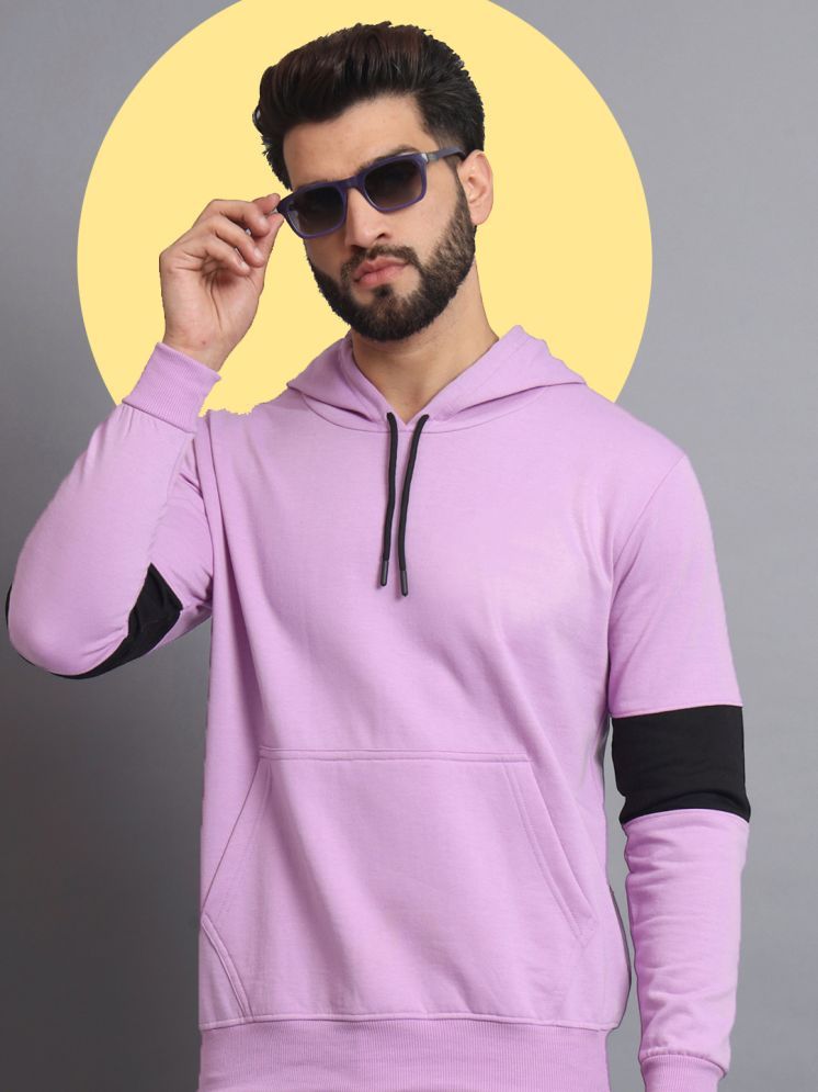     			RELANE Fleece Hooded Men's Sweatshirt - Purple ( Pack of 1 )