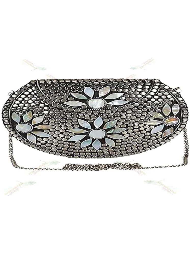     			Shakuntla Vintage Silver Metal Crossbody